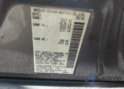 2017 Nissan Altima 2.5 S from USA, damaged, VIN 1N4AL3AP8HC119505